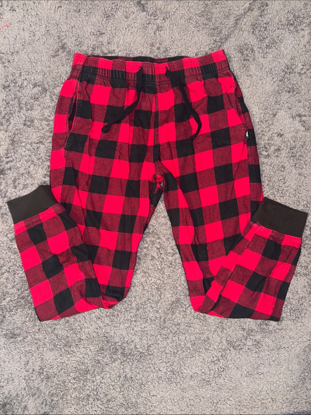 Hollister Red & Black Buffalo Plaid Pajama Pants Unisex Size Small
